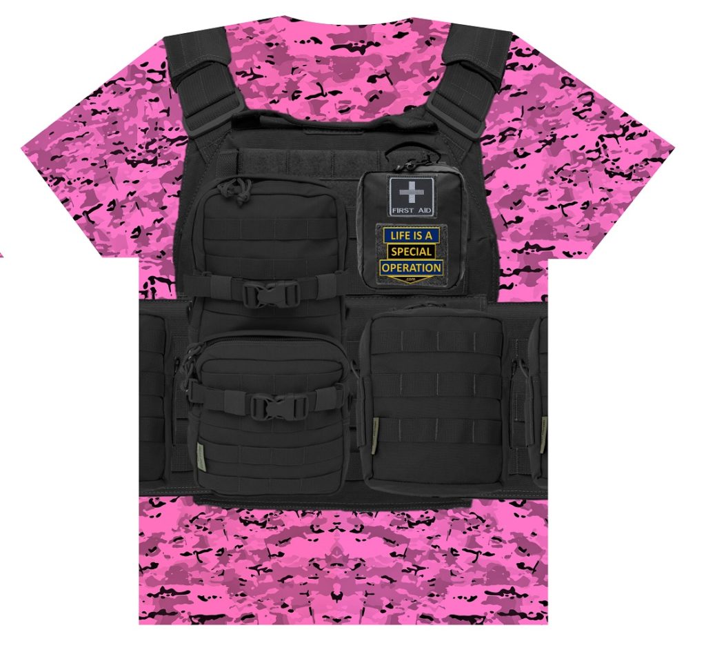 Fashion Police Body Armor T Shirt by Life is a Special Operation Back HD Mockup