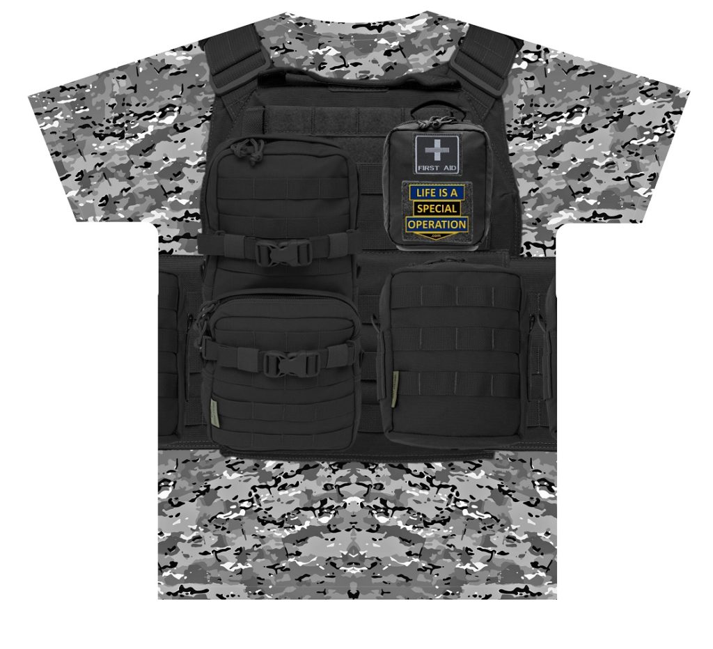 Body Armor T Shirt by Life is a Special Operation Back HD Mockup