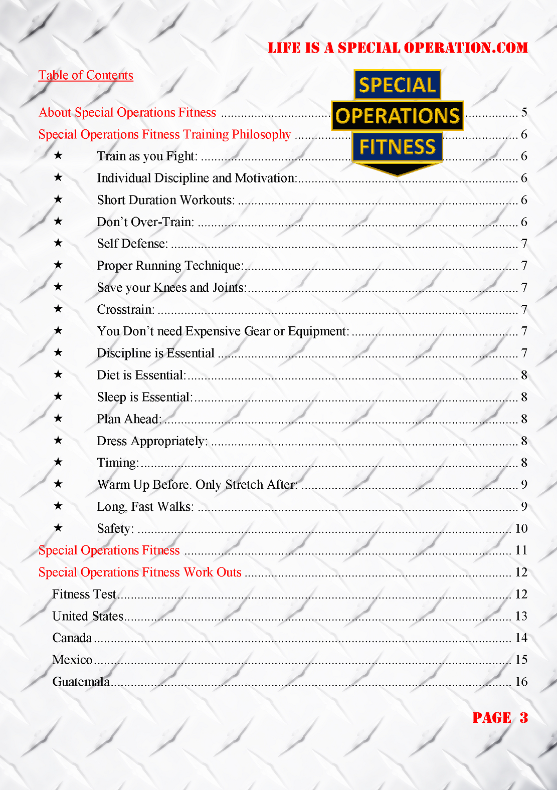 Special Operations Fitness Sample Page Page 03