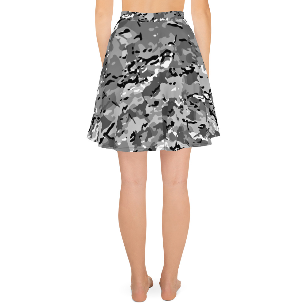 Gray Camouflage Skater Skirt - Life is a Special Operation