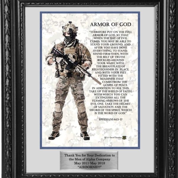 Armor of God Print in Frame by Life is a Special Operation
