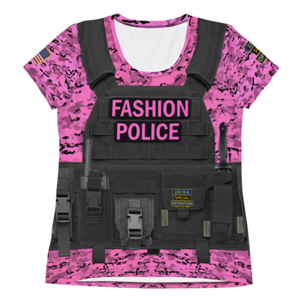 "Fashion Police" Women's Athletic T-shirt
