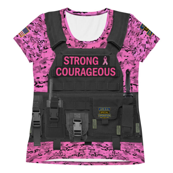 "Strong & Courageous" Women's Athletic T-shirt