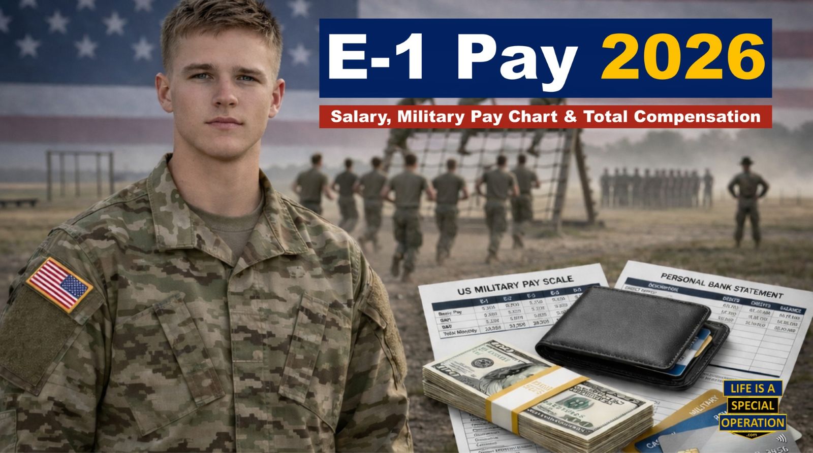 E-1 Pay 2026: Salary, Military Pay Chart, BAH, Total Compensation