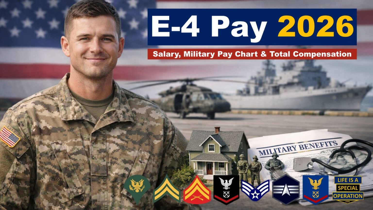 E4 Military Pay 2026 All Branches by Life is a Special Operation