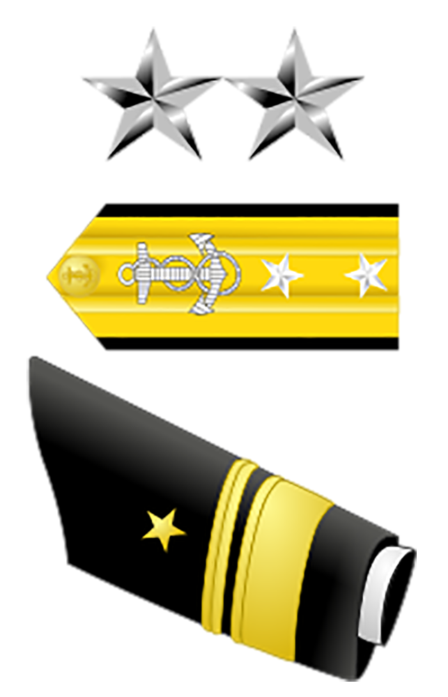 Navy O8 Rank Rear Admiral Upper Half