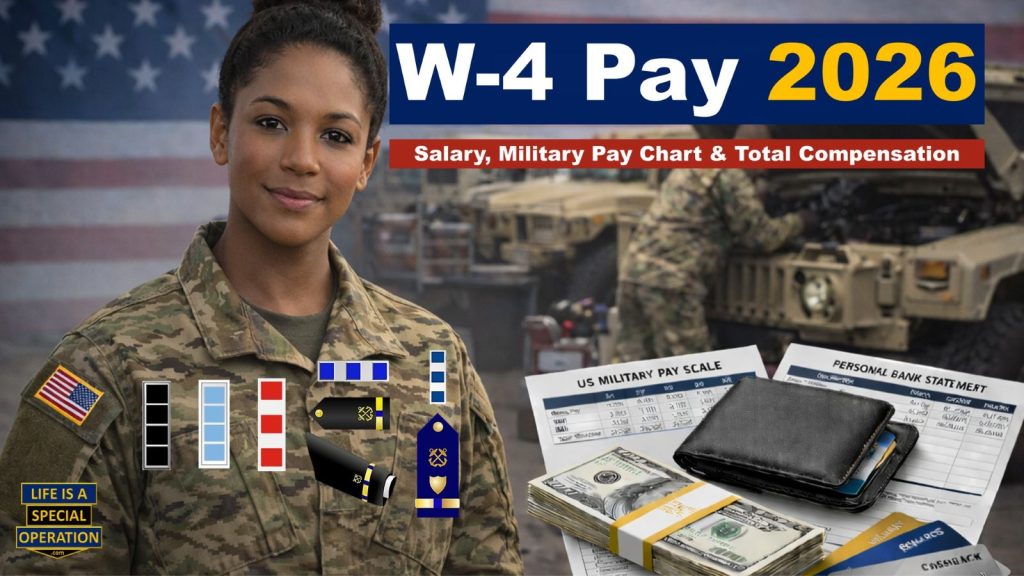 W4 Military Pay 2026 All Branches by Life is a Special Operation