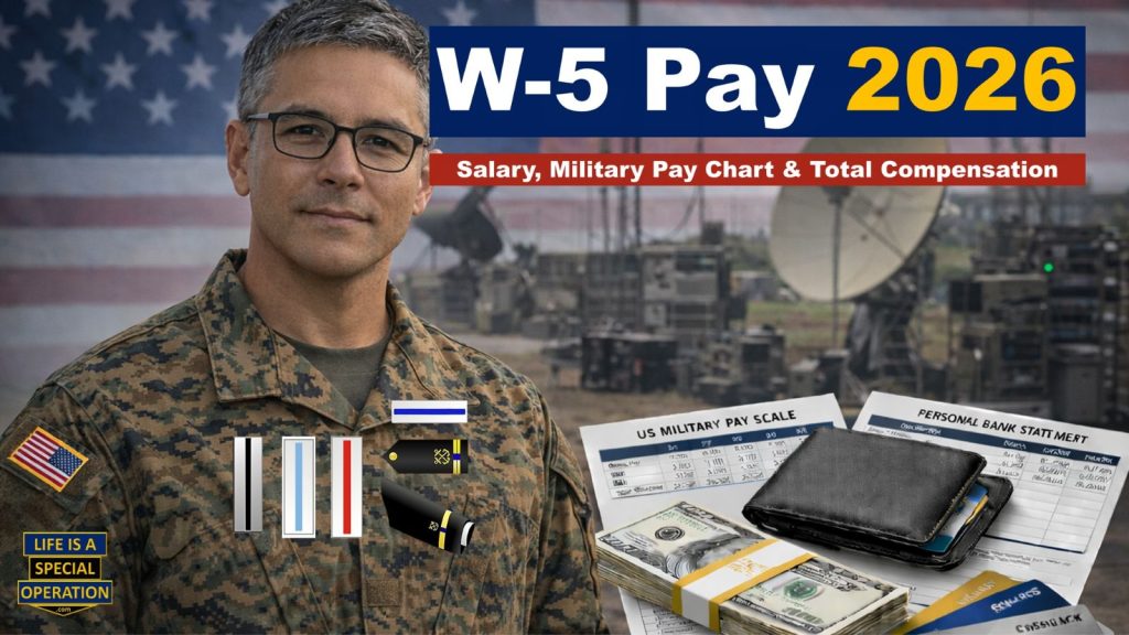 W5 Military Pay 2026 All Branches by Life is a Special Operation