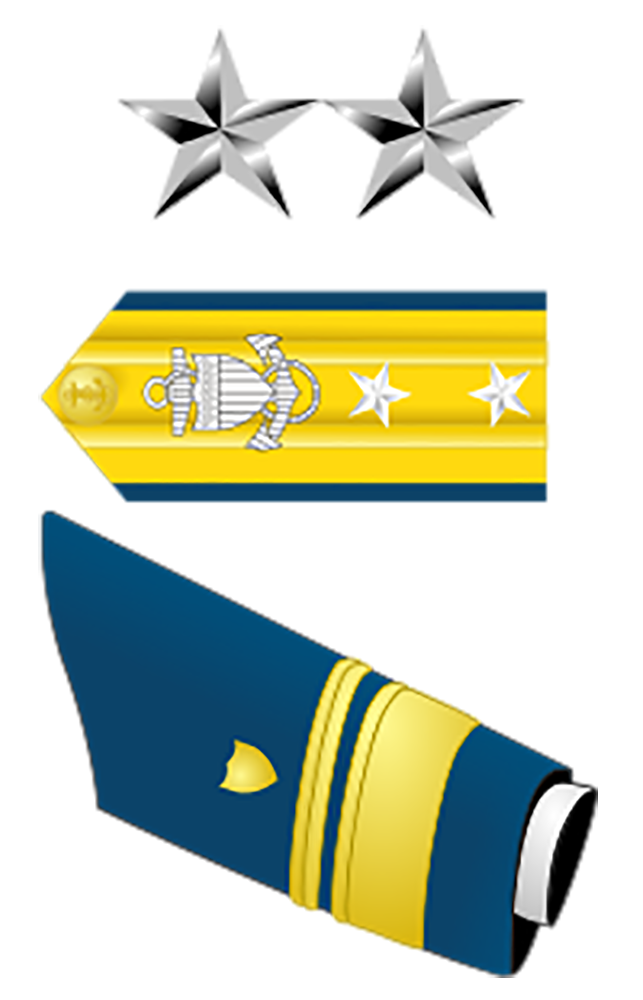 Coast Guard O8 Rank Rear Admiral Upper Half